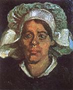 Vincent Van Gogh Head of a Peasant Woman with White Cap (nn04) oil on canvas